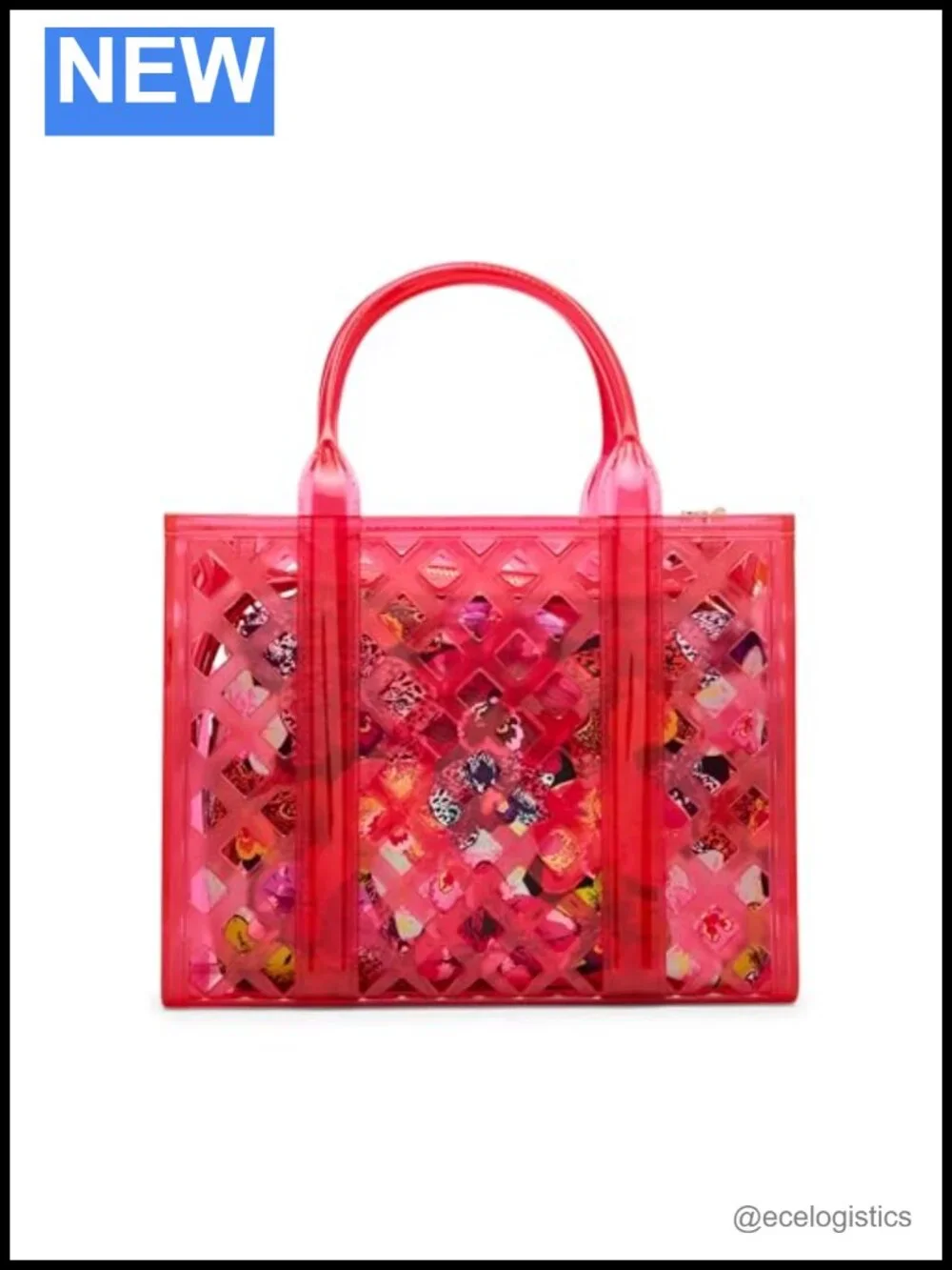 Clear PVC Satchel with Removable Pouch Crossbody Strap